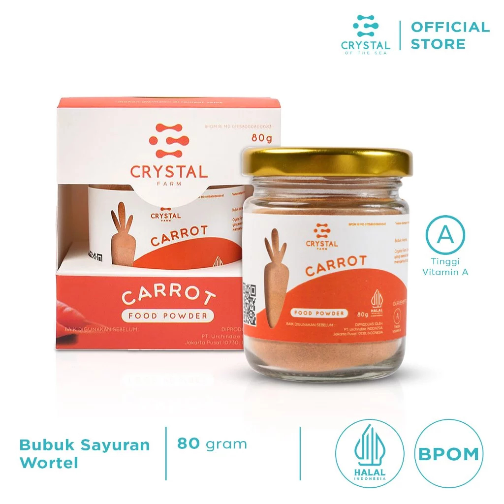 

Crystal of the Sea - Carrot Bubuk Wortel Halal BPOM Serbuk Tabur Food Powder Bumbu MPASI Natural Non MSG