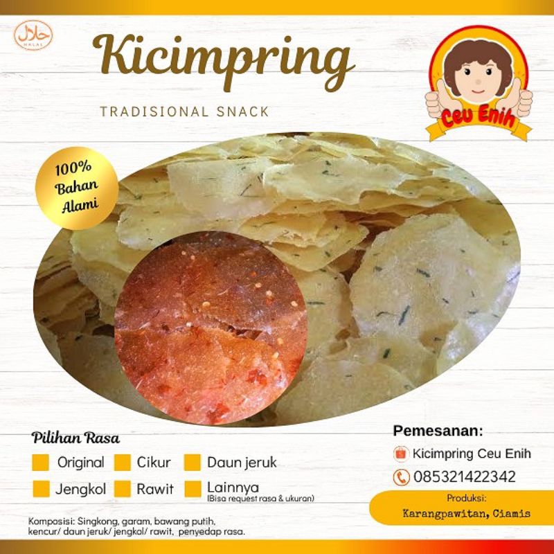 

Kicimpring opak singkong 1KG pedas jengkol cikur 500 G ciamis jabar