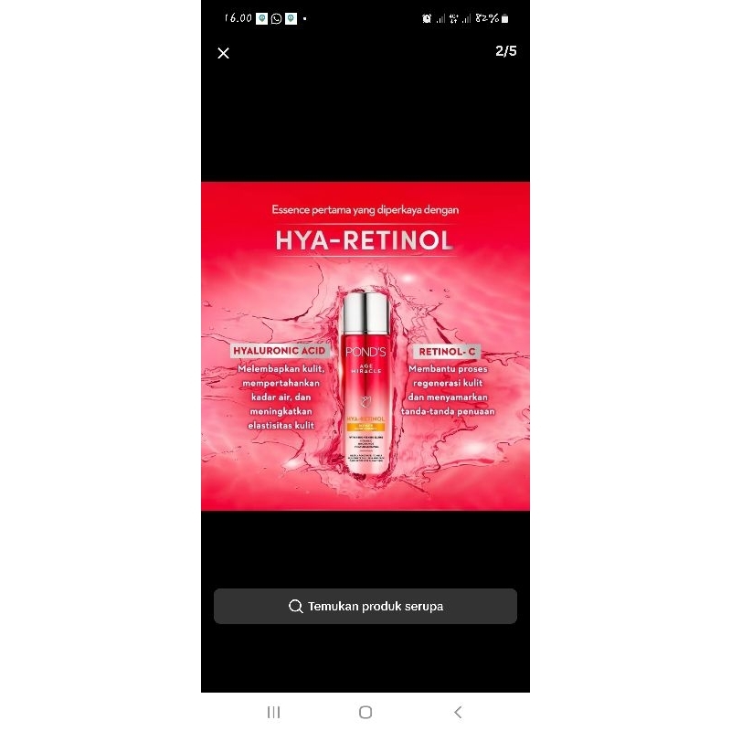 PONDS AGE MIRACLE ESSENCE HYA RETINOL 110ML