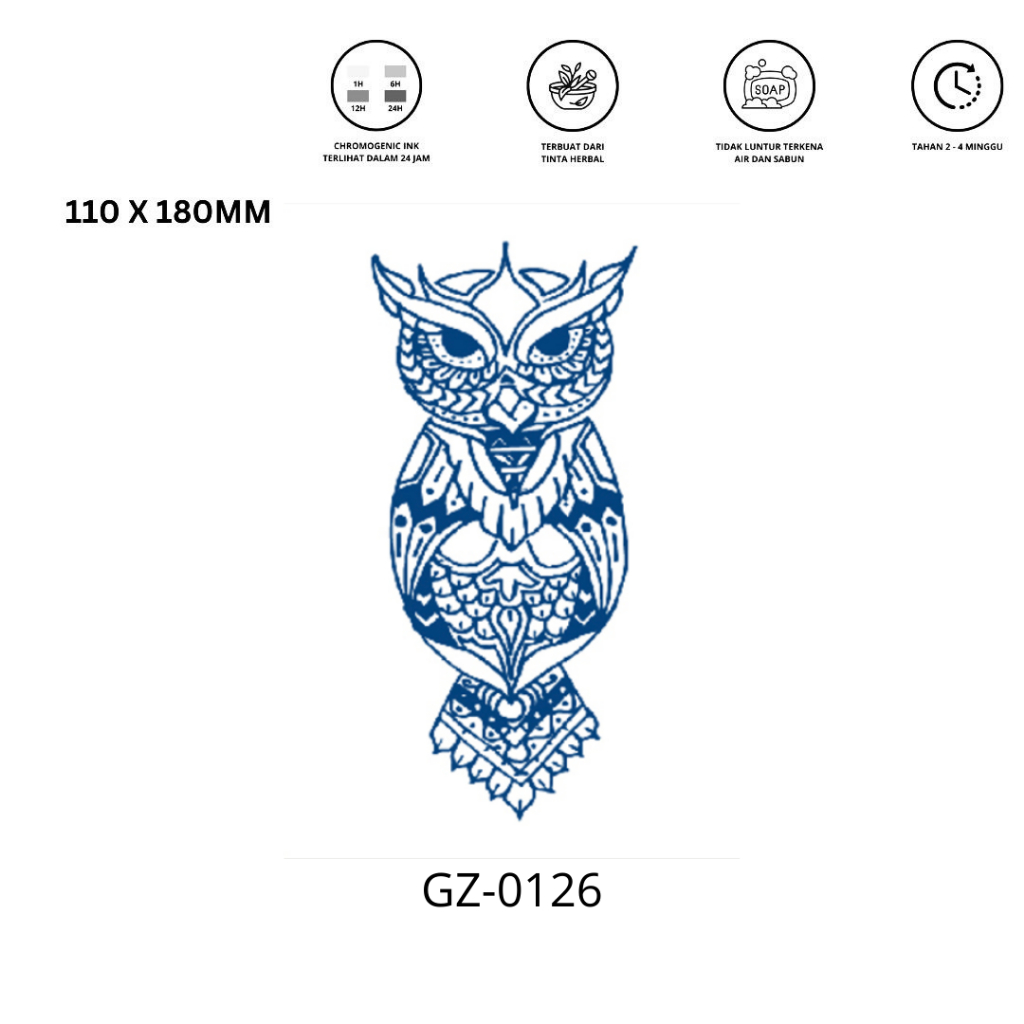 Tattoo Burung Tattoo Burung Hantu Tattoo Temporer Tattoo Temporary