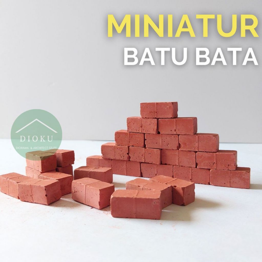 Miniatur Batu Bata 1pcs / Diorama / Maket Bata / Bata Mini / Minibrick / Dinding Bata
