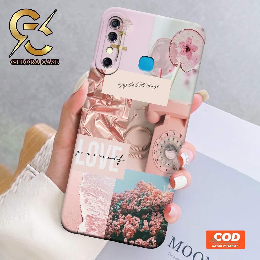 Softcase Infinix Hot 8 - Geloracase - Casing Infinix Hot 8 - Motif case Aesthetic -Infinix - Softcas
