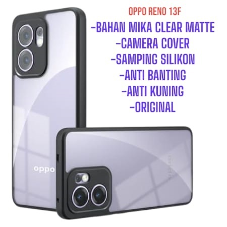 CASING HP OPPO RENO 13F 4G 5G SILIKON CLEAR MATTE RING MAGSAVE SOFT CASE HANDPHONE