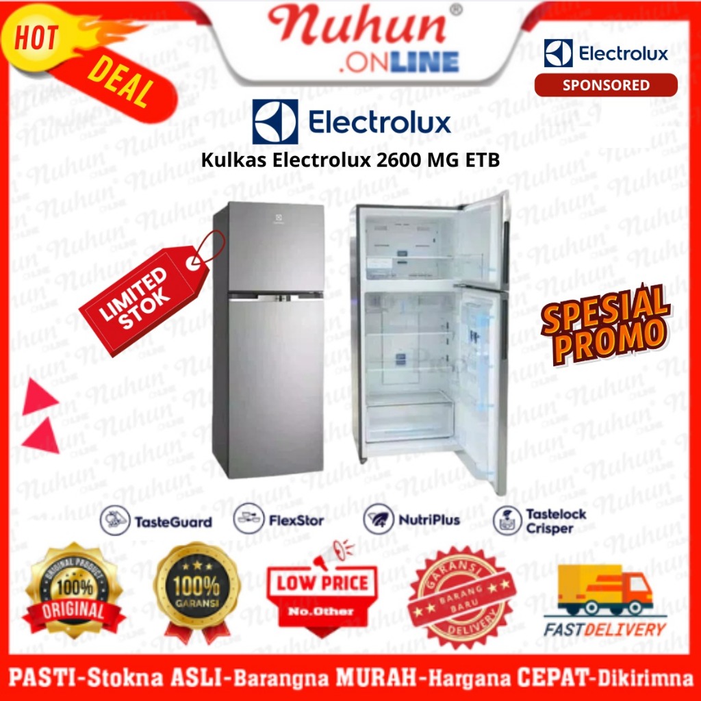 Electrolux Kulkas 2 Pintu Inverter ETB-2600 MG