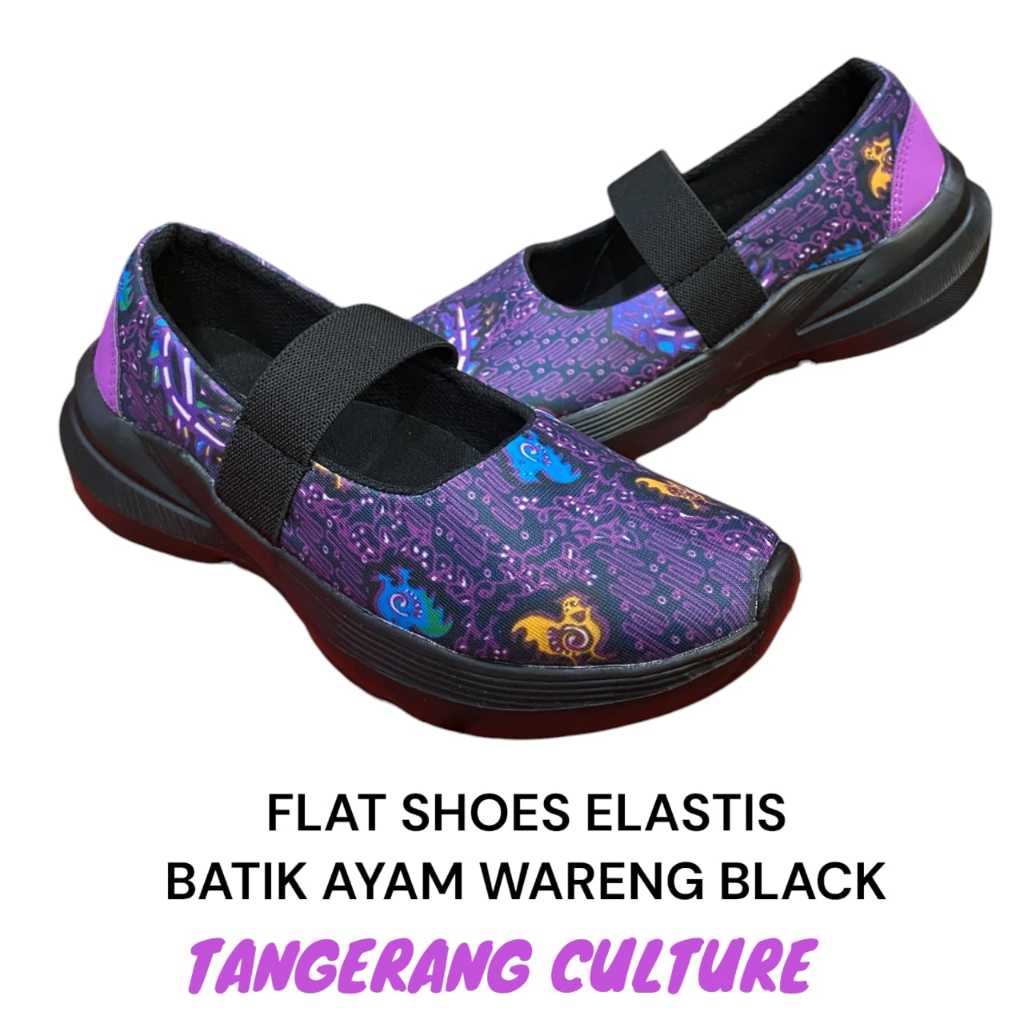 CHOSAMON Berlin - Sepatu Balet Flat Shoes Batik Ayam Wareng