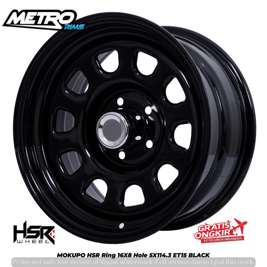 VELG MOKUPO HSR R16X8 H5X114,3 ET15 pelek offroad kaleng mobil rush terios kuda taruna ring 16
