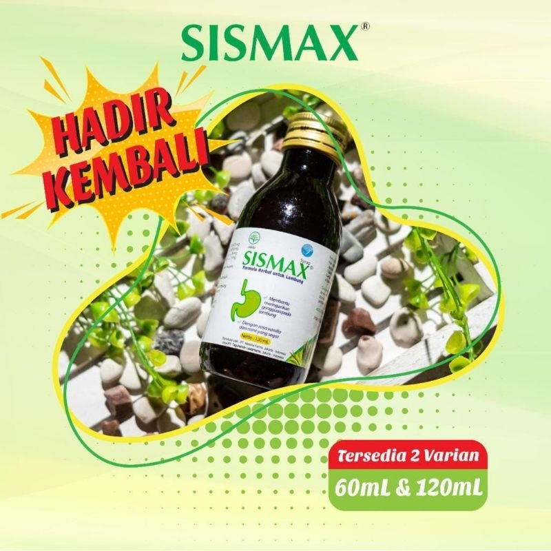 Obat Maag Herbal SISMAX Formula Herbal Untuk Lambung 60ml dan 120ml BPOM Terjamin Kualitasnya