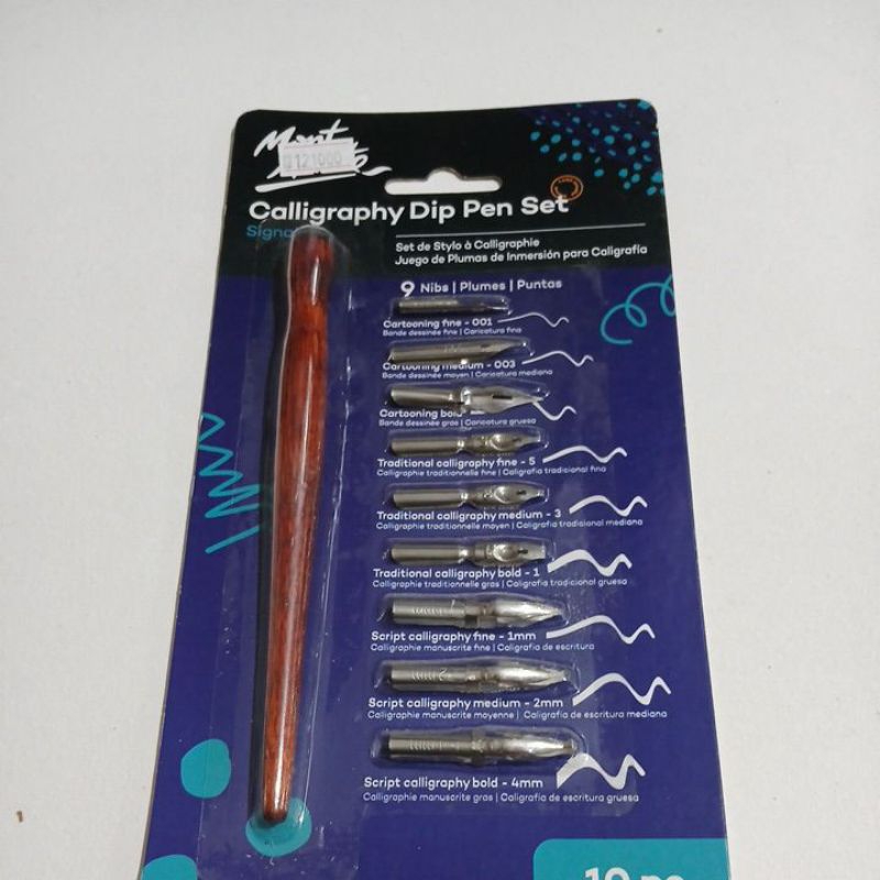 

calligraphy dip pen set mont marte