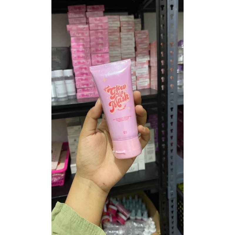 masker chierra clay mask viral glow pink mask