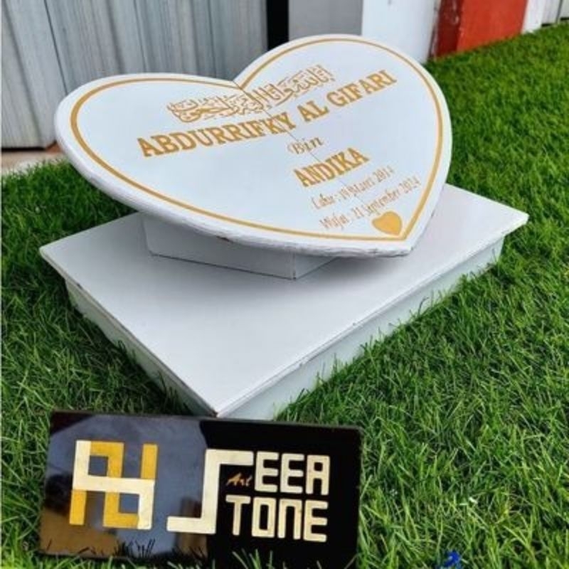 SEEA - L-B-E 30X40 - BATU NISAN MAKAM CERAMIK MODEL LOVE TERMURAH
