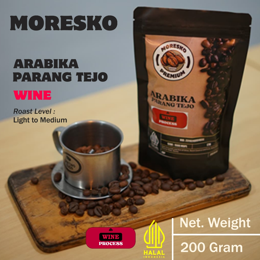 

Kopi Bubuk Arabika Wine Specialty Fermentasi Proses | Arabika ParangTejo Wine Specialty | 200gr