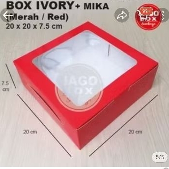 

ADD ON BOX NATAL / IMLEK BOX WARNA MERAH 20X20X8