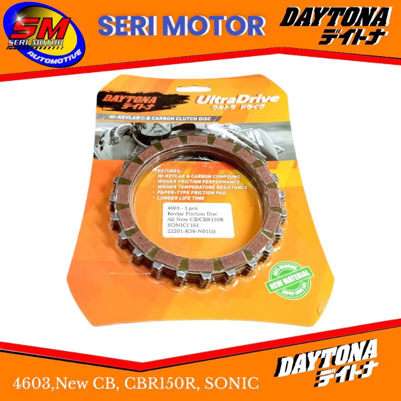 Kampas Kopling Set 5Pcs CB/CBR150R, SONIC Daytona 4603