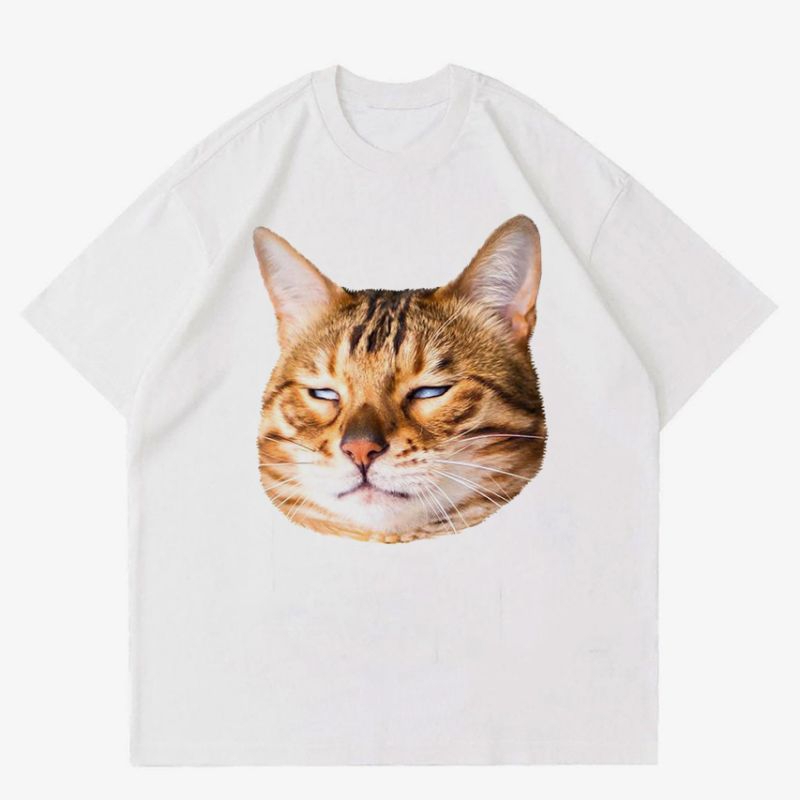 KAOS BAJU CAT FACE BOX | TSHIRT STREETWEAR CAT | BAJU KUCING MEME