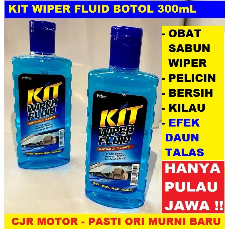 Kit Wiper Fluid Botol 300 ml obat sabun air wiper efek daun talas kaca mobil anti air