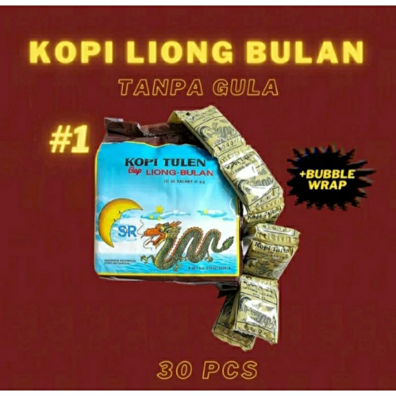 

Kopi liong cap bulan tanpa gula| kopi liong khas bogor|kopi liong 30 sachet