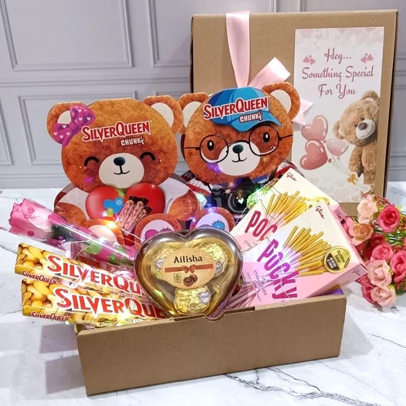 

Silverqueen beruang Kado Valentine Kado Ulang Tahun Cewek Kado Anniversary Kado Pacar Cewek Kado Ultah