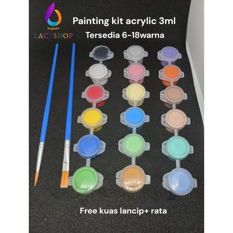 

Paket Cat Set Tote Bag Painting Kit Premium 6-18 Warna