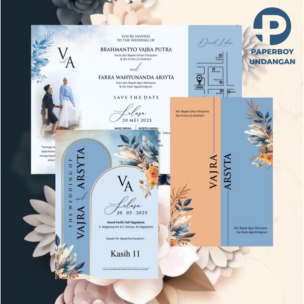 UNDANGAN PERNIKAHAN UNDANGAN NIKAH MURAH KEKINIAN SERI KASIH 11