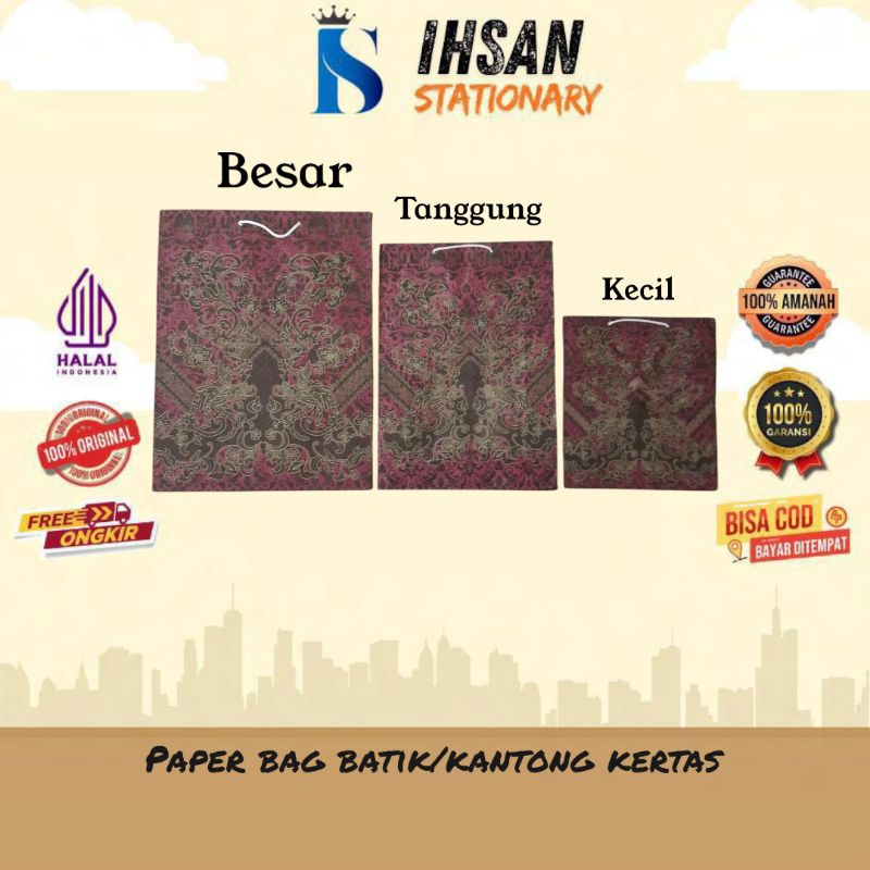 

paper bag/kantong kertas batik 1 pak (12 pics)