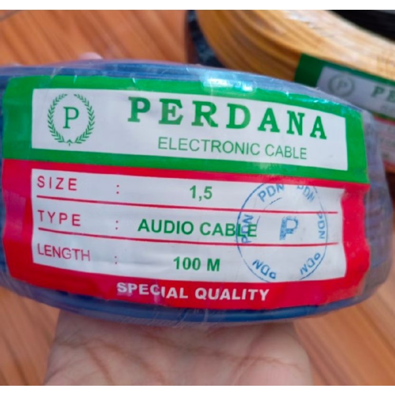 PER METER Kabel Perdana serabut warna size 1,5mm² kabel 1,5 perdana audio biru kuning hitam