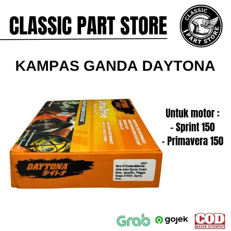 Kampas ganda daytona carbon untuk motor sprint 150 Primavera 150 kampas ganda vespa
