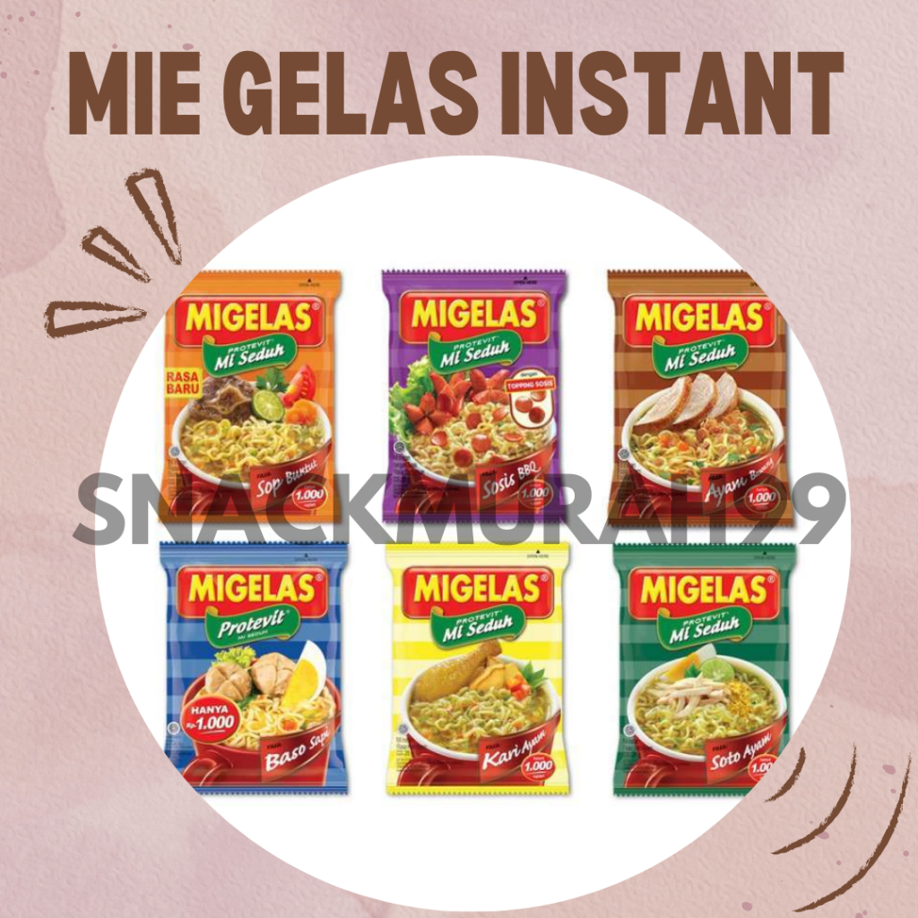 

Mie Gelas Instan Siap Seduh All Varian Renceng 28 gram x 10 pcs | Mie Instan