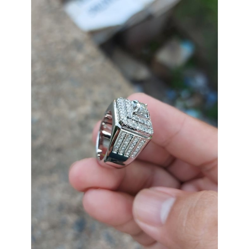 Cincin Berlian Fashion Pria Mewah Elegan