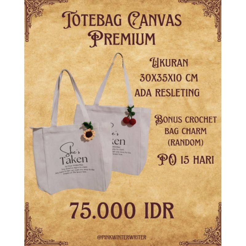 READY STOCK Totebag Canvas Premium (Empire of The Seven Seas)