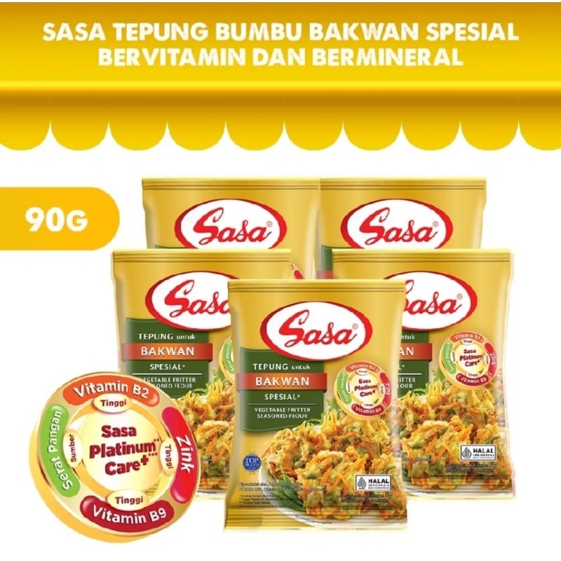 

Sasa Tepung Bakwan Spesial Bervitamin & Bermineral 90gr -5pcs