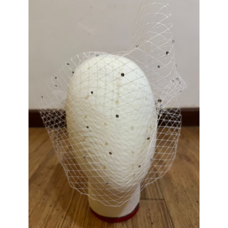 Birdcage veil kristal depan / samping