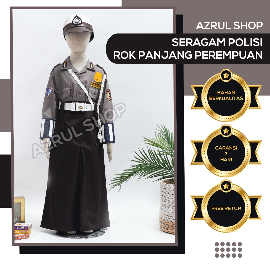 baju profesi anak perempuan baju polisi anak perempuan muslim seragam anak tk