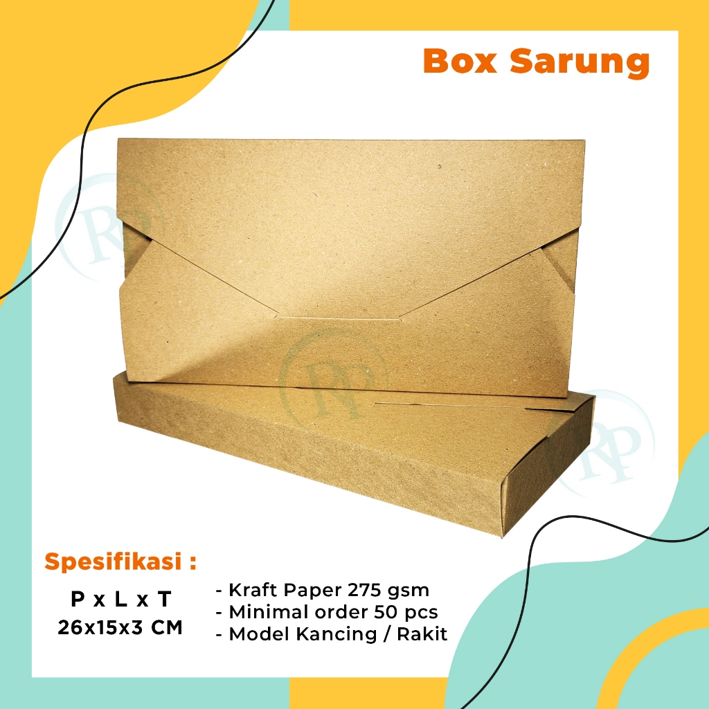

Kraft Paper Kotak Hadiah 275 gsm Model Kancing/Raket