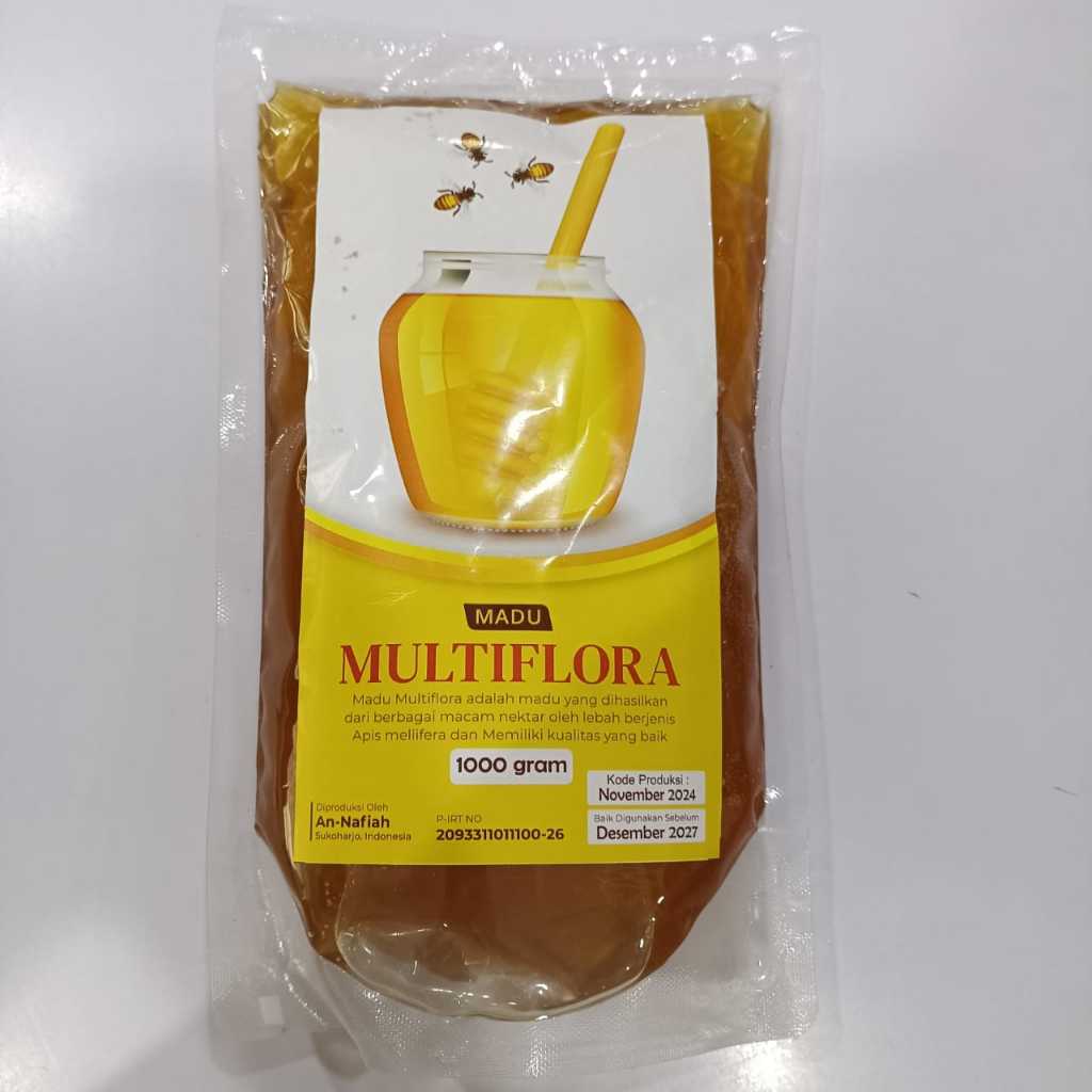 

Madu multiflora kemasan 1000 gram An-nafiah 100% madu asli
