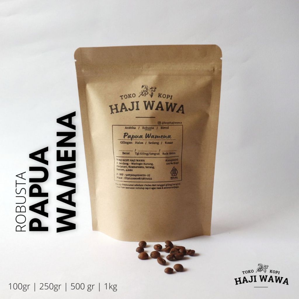 

ROBUSTA PAPUA WAMENA - 1 KG - Toko Kopi Haji Wawa - Kopi Bubuk, Biji Kopi, Coffee Beans, Robusta