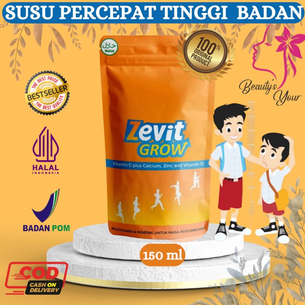

ZEVIT GROW SUSU Peninggi Badan Original Susu Kalsium Penambah Tinggi Badan Dewasa&Anak Anak
