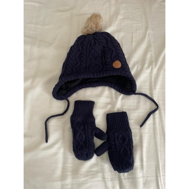 H&M TOPI DAN KAUS TANGAN RAJUT