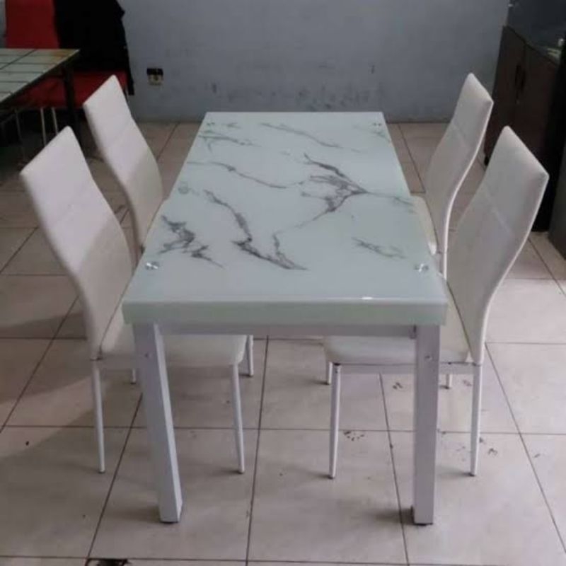 Meja Makan Marmer 4 Kursi