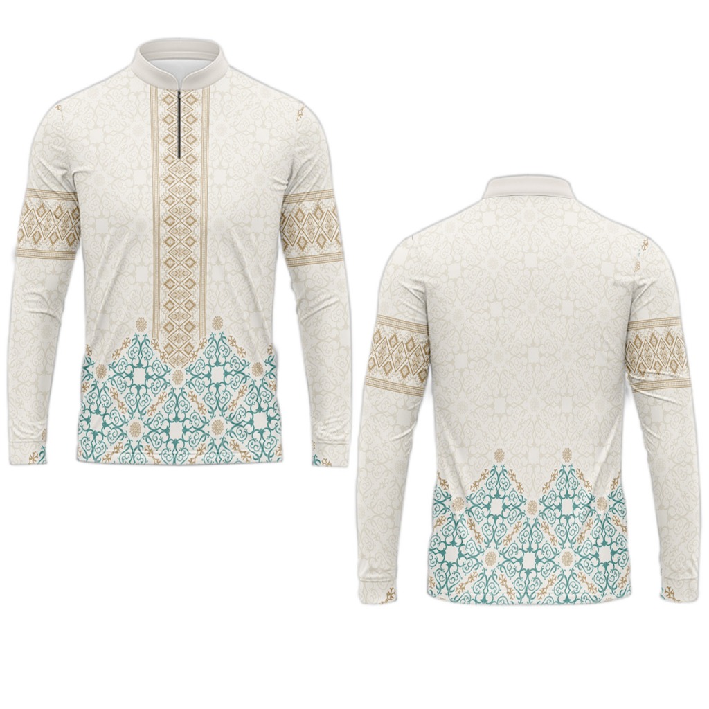 Baju koko muslim/ Putih/tosca/Kaos pria Dewasa jersey/motif full printing/panjang&Pendek terbaru/sup