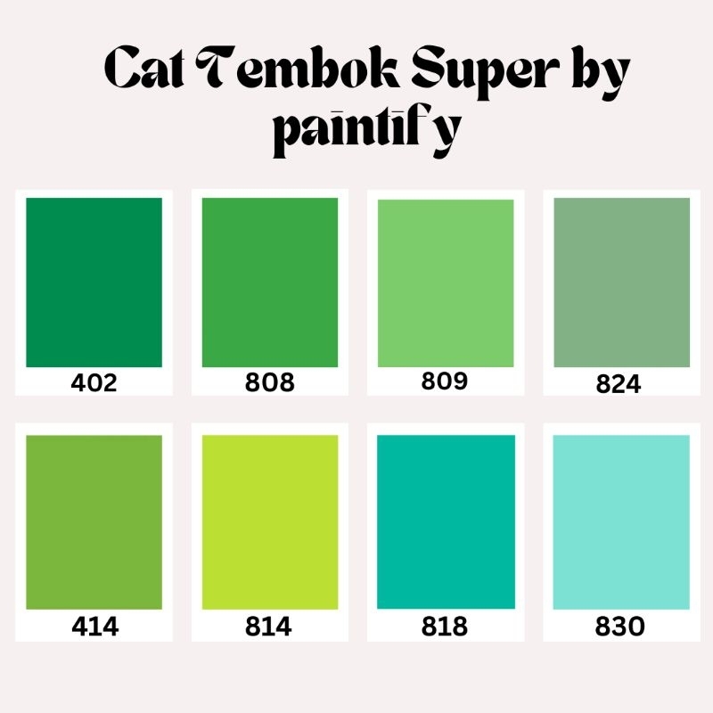 Cat Tembok Doff Warna Hijau Super (1KG)by Paintify