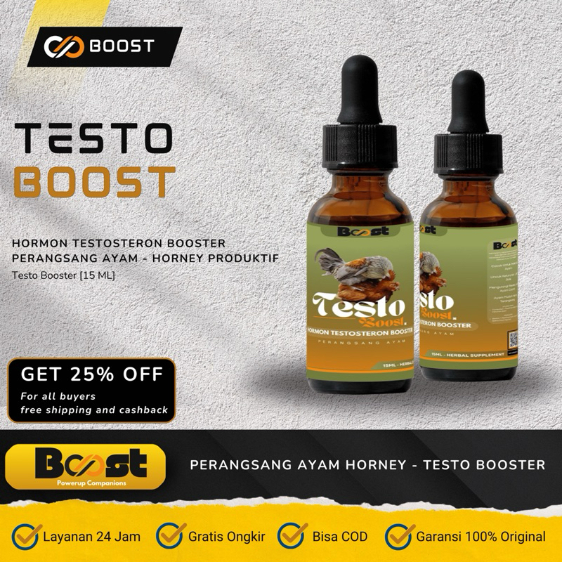 TESTO BOOST - Obat Ayam Produktif Bertelur Perangsang Ayam Birahi Kawin Jantan Betina