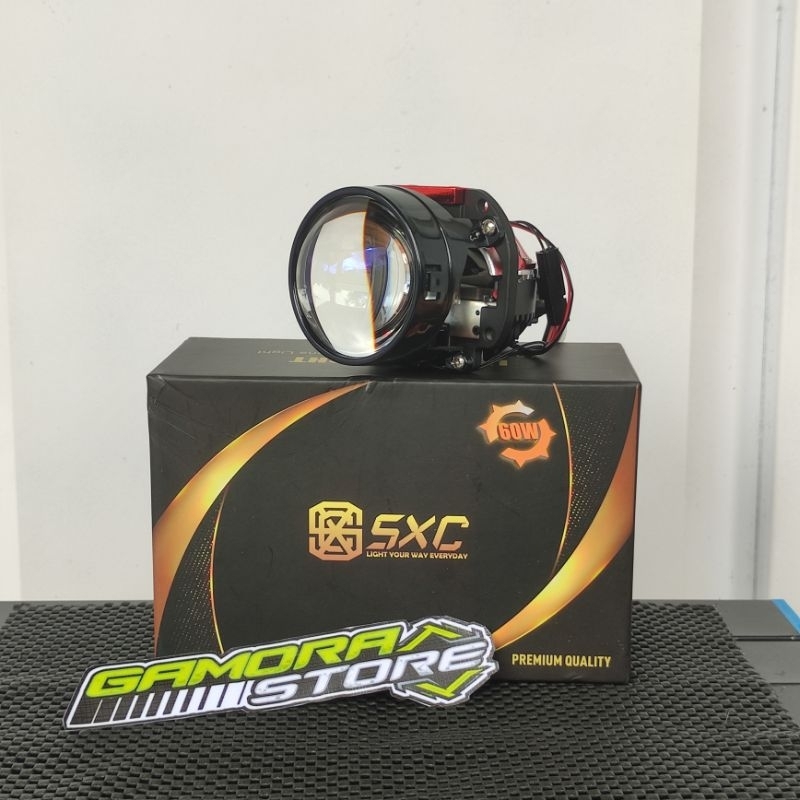 ORIGINAL LAMPU UTAMA PROJECTOR  BILED SXC TP500 2,5 INCHI 60 WATT BLUELENS BILED SXC PREMIUM QUALITY