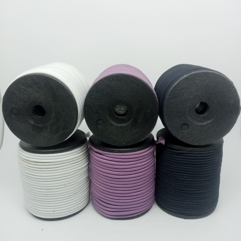 

Tali Karet Elastis Bulat/String 2,5mm Ex Garment Per Cones 28 Meter