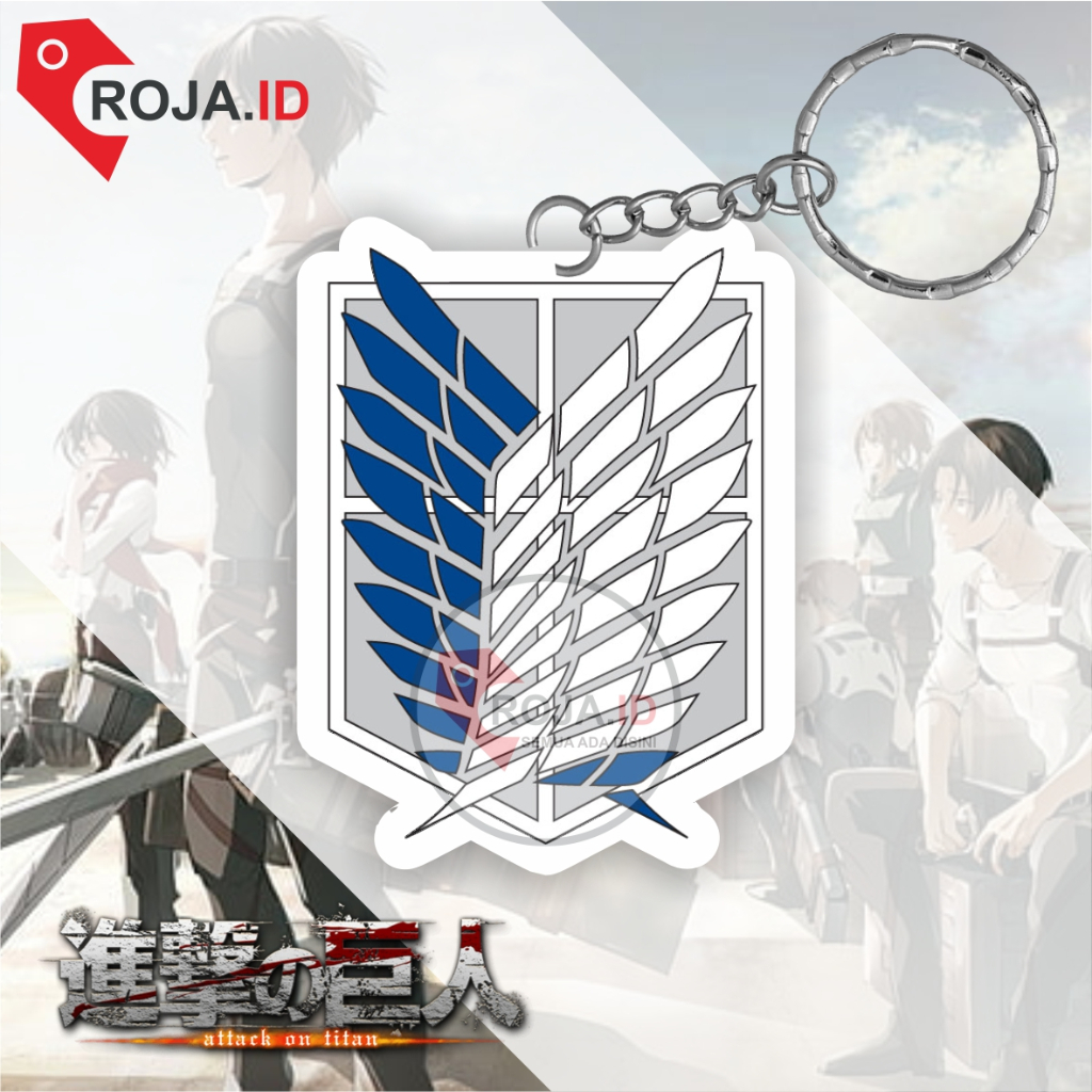 Gantungan Kunci LOGO Shingeki No Kyojin - Gantungan Kunci Attack On Titan - Gantungan Kunci Anime - 