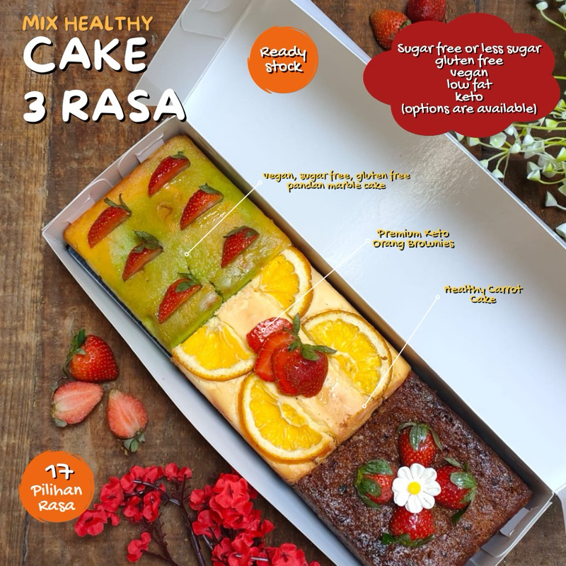 

READY STOCK HAMPERS LUNAR YEAR HEALTHY CAKE MIX 3 RASA. TANGERANG