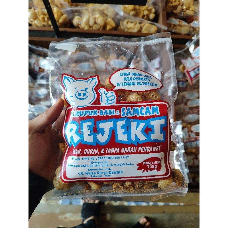 

Krupuk babi samcam rejeki 150 gram