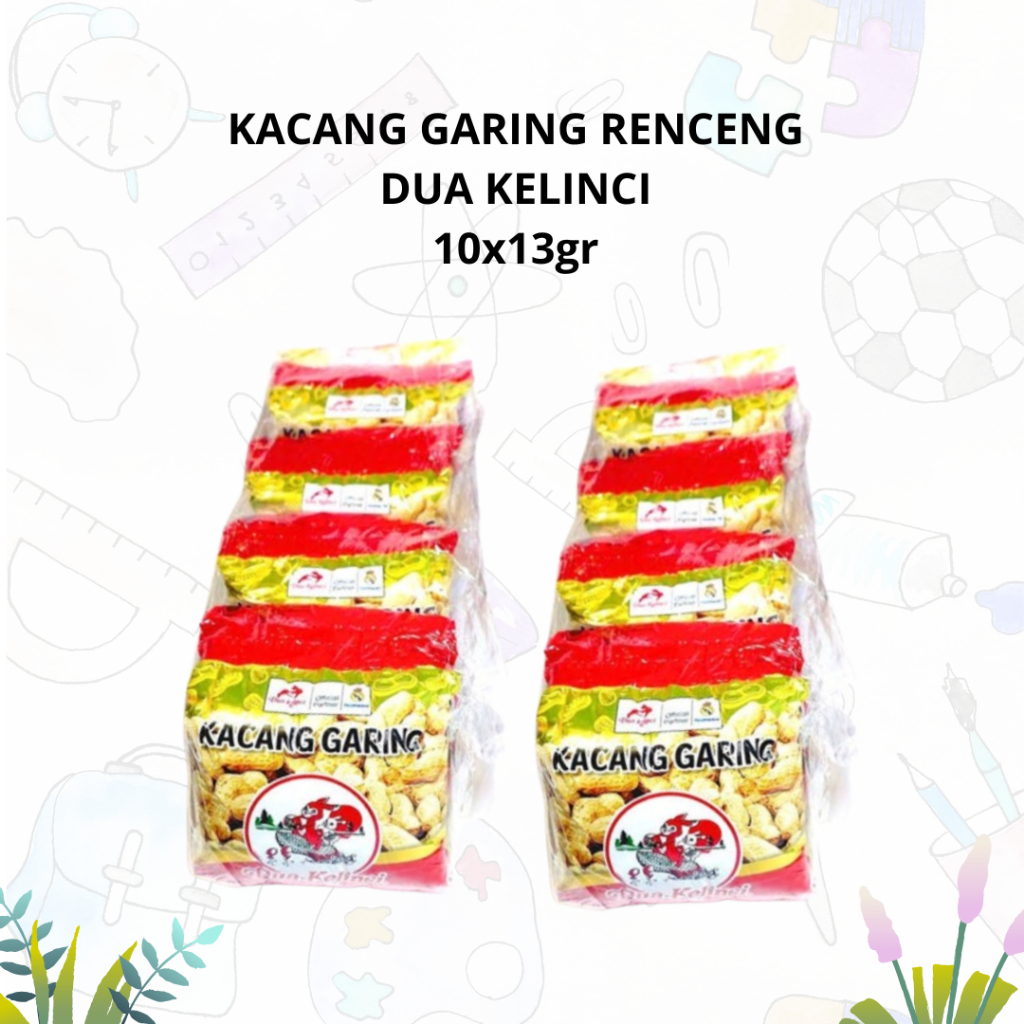 

KACANG KUPAS RENCENG / KACANG GARING RENCENG DUA KELINCI 10x13gr