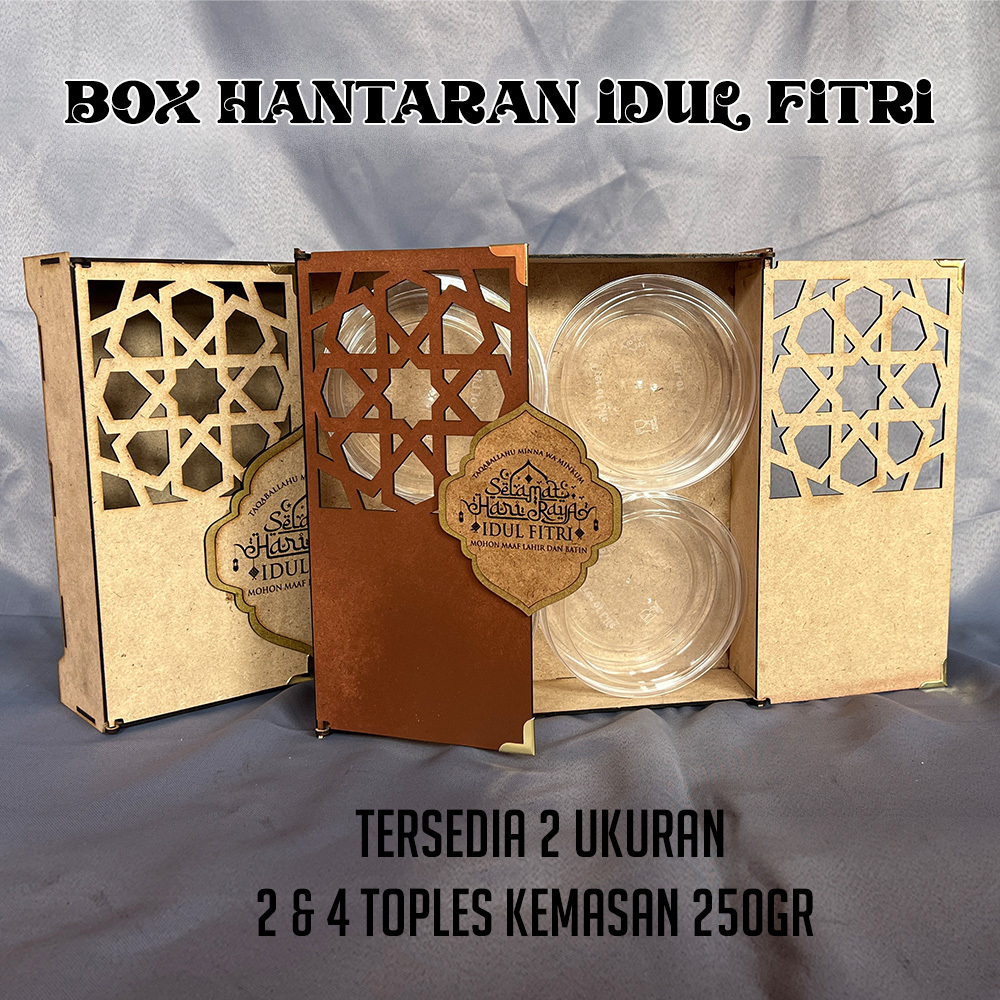 

kotak hantaran lebaran hampers idul fitri kemasan toples 250gr