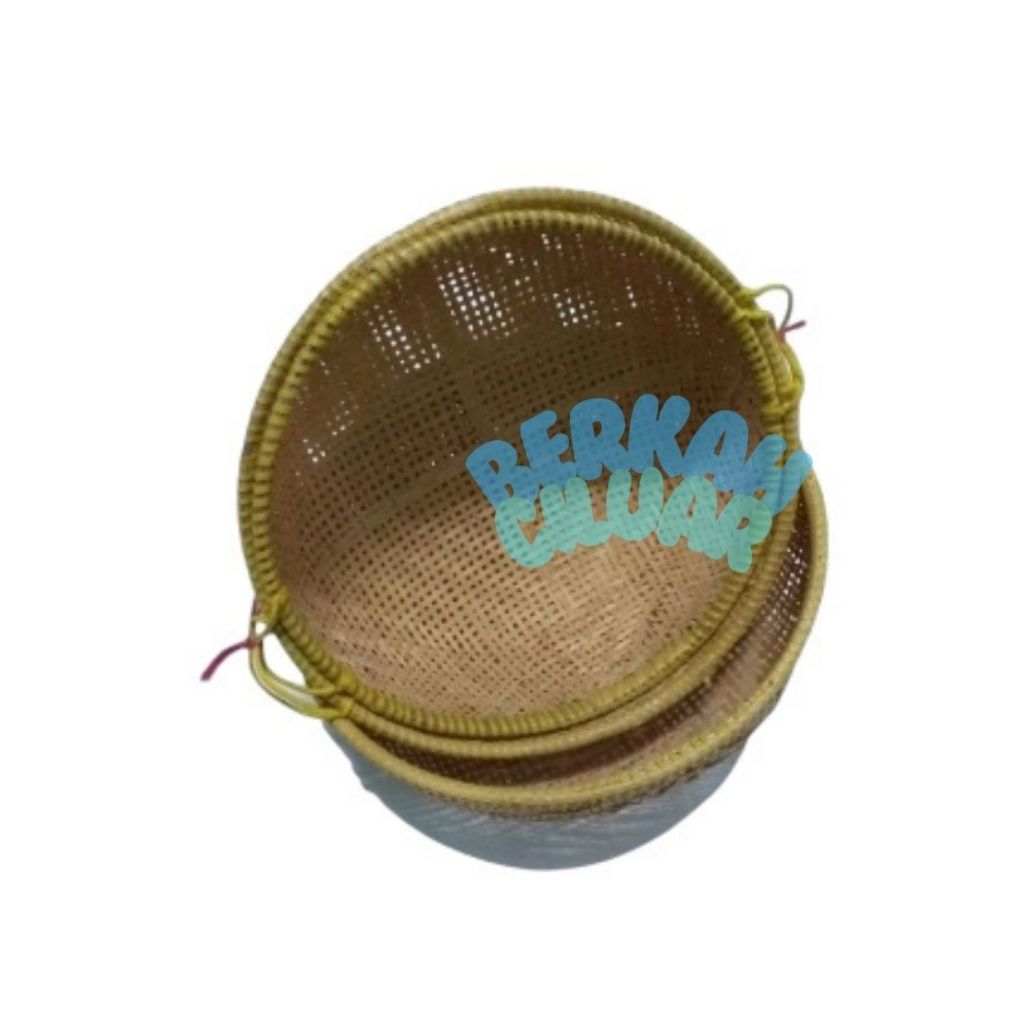 Tanggok Bambu 3pcs Serbaguna / Saringan Anyaman Bambu / Nyiru Ayakan Bambu / Kalo Bambu  24 25 26cm