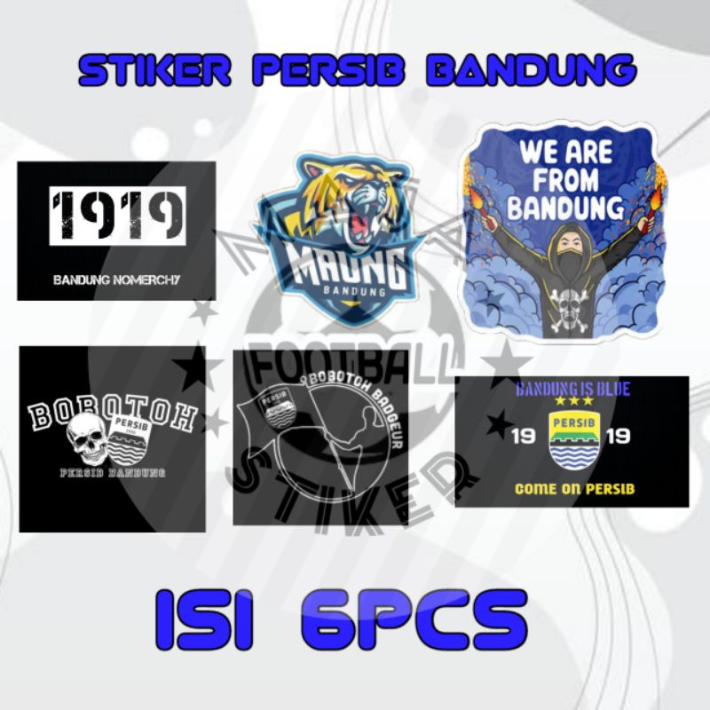 

Stiker Cutting PERSIB BANDUNG 6pcs , stiker helm, stiker bola, stiker hp